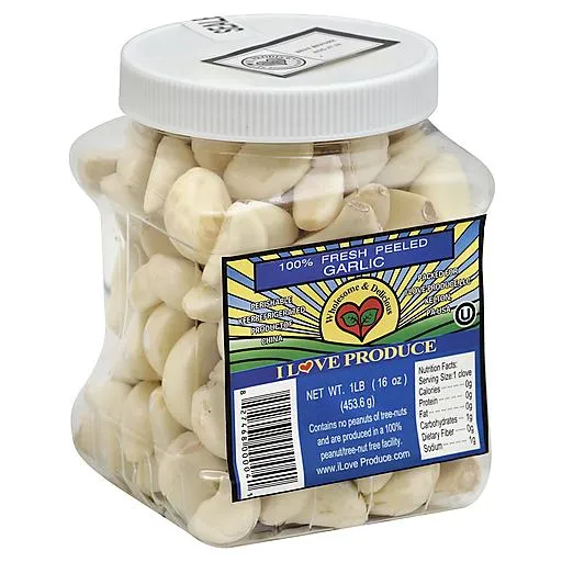 100% Fresh Peeled Garlic  1 Lb