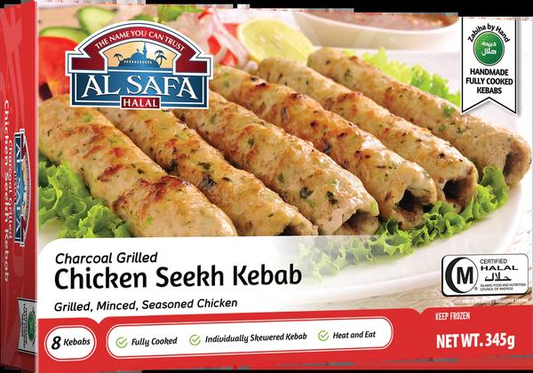 Al Safa Charcoal Grilled Chicken Seekh Kabab 345gm