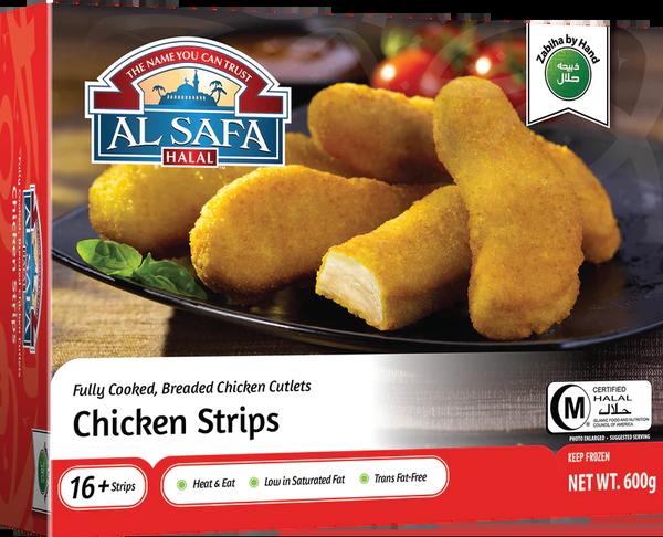 Al Safa Halal Chicken Strips  16+Strips 600gm
