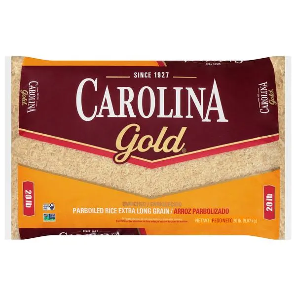 Carolina Gold Parboiled Rice Extra Long Grain 20lb
