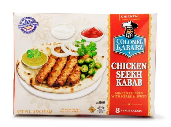 Colonel Kababz Chicken Seekh Kabab 8pcs