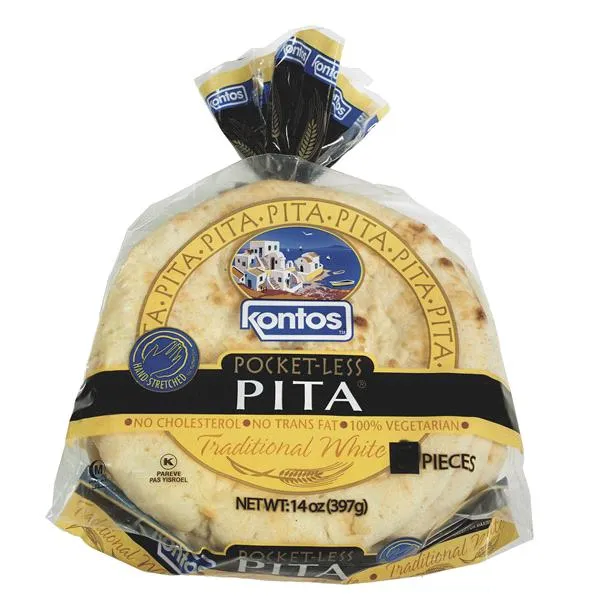 Kontos Pocket-Less Pita 14oz 10pcs