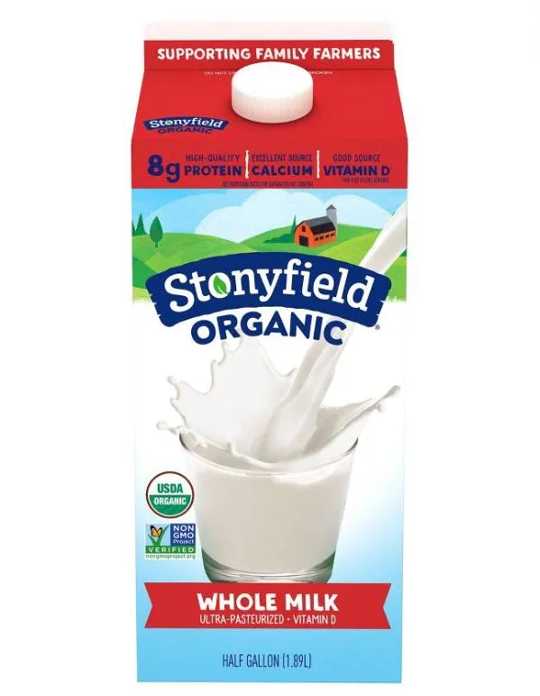 Stonyfield Organic Whole Milk 1.89l