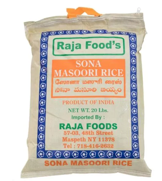 Raja Food'S Sona Masoori Rice 20lb